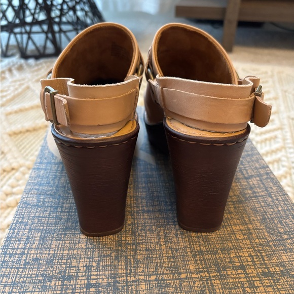 Born Tan Leather Platform Mules - Picture 4 of 5